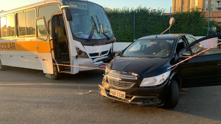 Urgente! Mulher morre em acidente com ônibus escolar