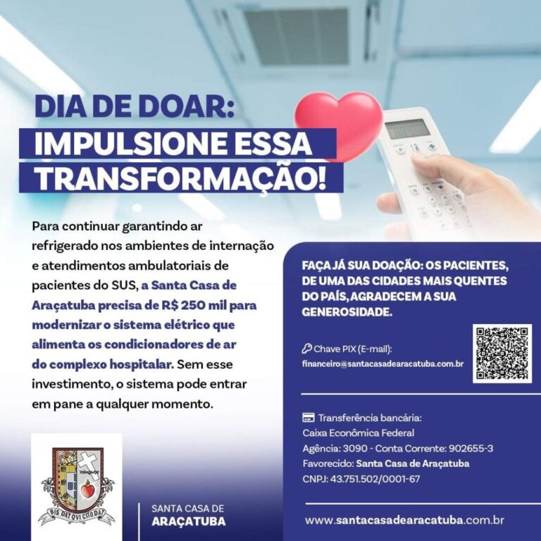 Campanha da Santa Casa visa obter R$ 250 mil para modernização do sistema elétrico