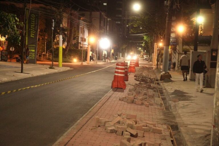 Rua de Santos terá obras concluídas na próxima semana e vai ficar de cara nova