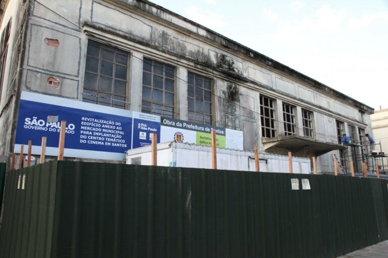 Centro Temático de Cinema do Mercado de Santos tem obras avançadas