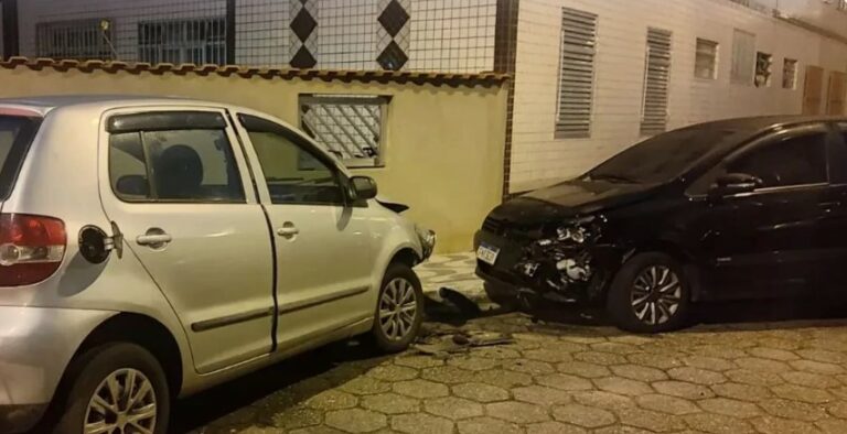 Criminoso rouba carro em Praia Grande e só acaba preso após acidente