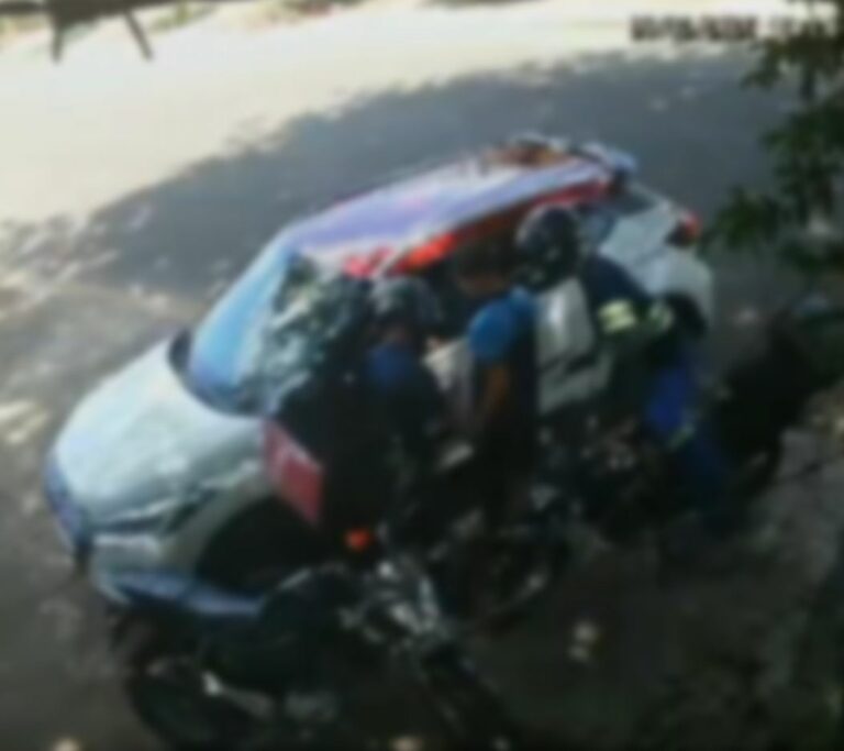 Assalto a mão armada é registrado por câmera em Hortolândia