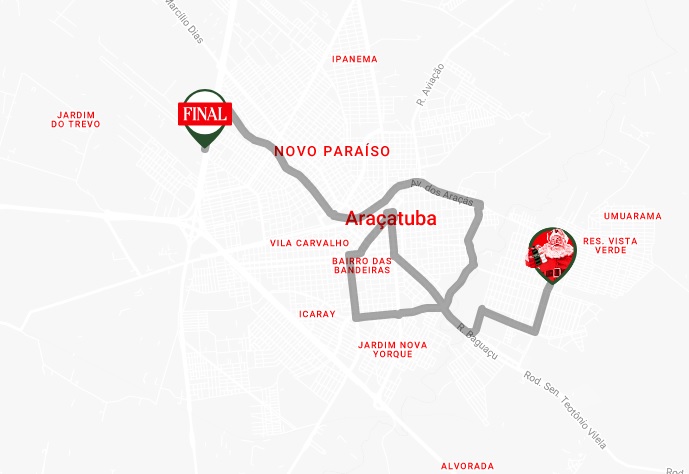 Desfile do Papai Noel da Coca-Cola passará pela Rui Barbosa em Araçatuba