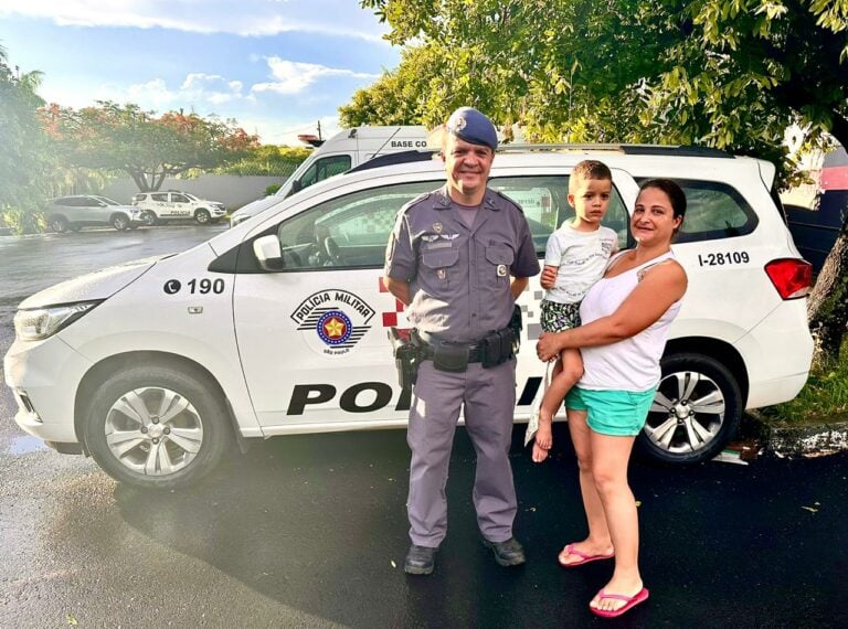 Polícia Militar de Andradina salva criança de 3 anos engasgada com pedaço de carne