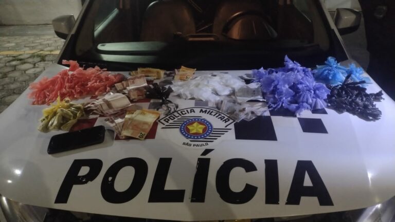 Um jovem foi apreendido com diversas drogas no Bairro Tamandaré, em Guaratinguetá, na madrugada desta quarta-feira (20)