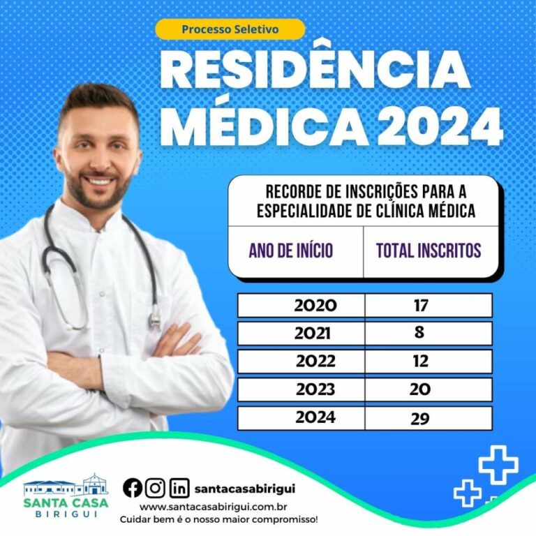 Santa Casa de Birigui registra recorde de inscritos para residência médica em clínica médica