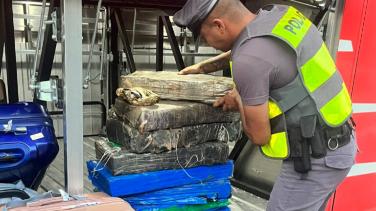 Polícia apreende 120 kg de maconha em ônibus com destino a São Paulo