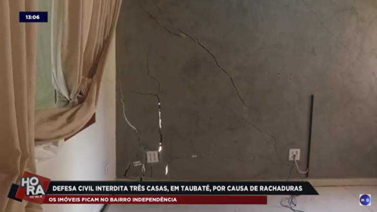 rachaduras casas Taubaté