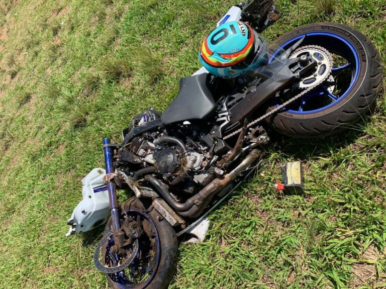 Acidente na Rondon deixa motociclista ferido