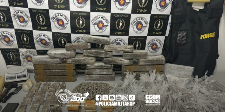 Polícia Militar prende homem com 16 quilos de drogas em cidade do litoral