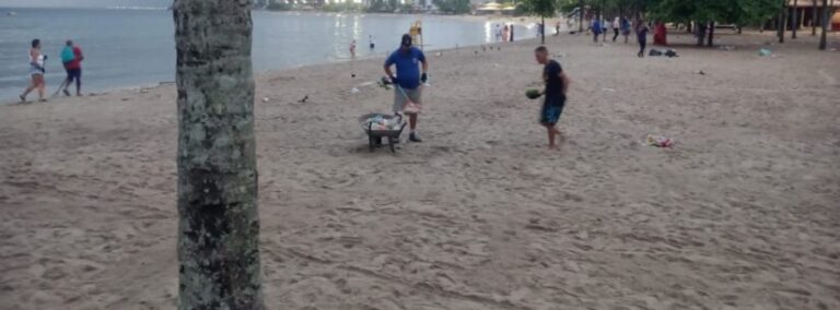 Prefeitura de Caraguatatuba iniciou o ano recolhendo cerca de 160 toneladas de lixo deixados pela cidade neste réveillon.