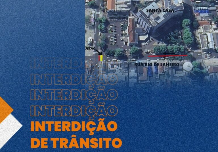 Trecho da rua Tiradentes será interditado para construção de sarjetão em Araçatuba
