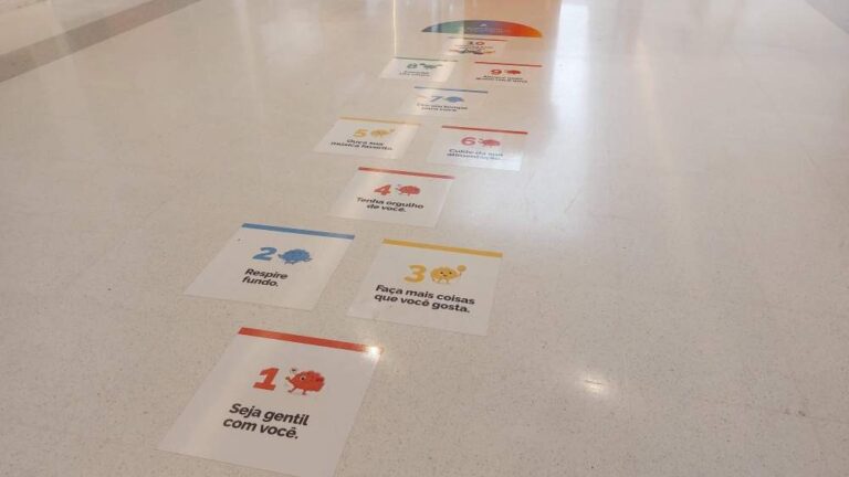 Ação no Shopping Praça Nova estimula conscientização sobre saúde mental