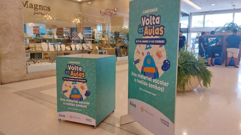 Shopping Praça Nova Araçatuba inicia campanha para arrecadar materiais escolares