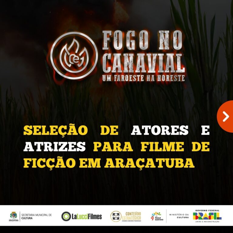 Aberta seleção de atores e figurantes para filme em Araçatuba