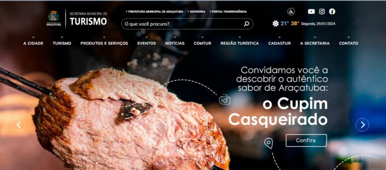 Site do Turismo de Araçatuba está no ar e já permite cadastro
