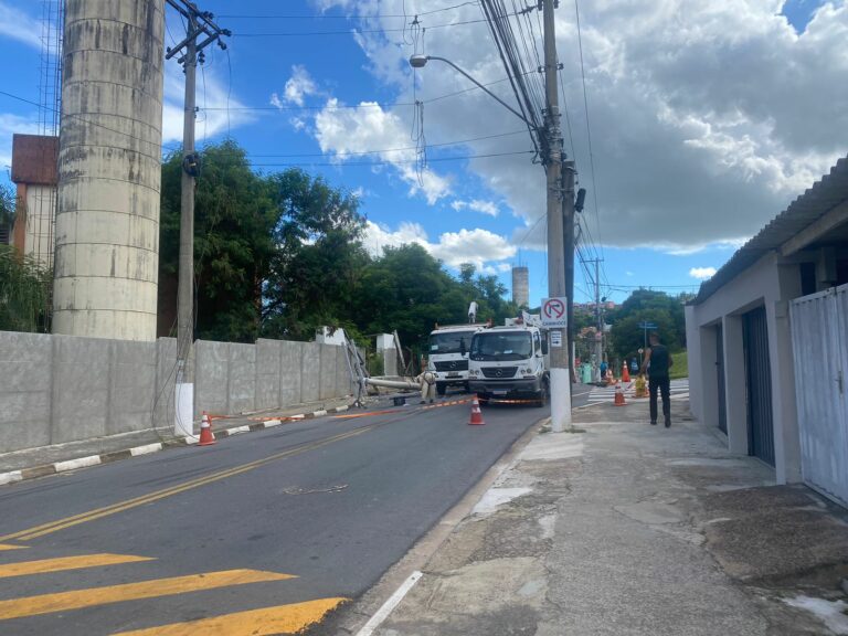 Quatro moradores são atacados por abelhas após carreta derrubar poste em Vinhedo
