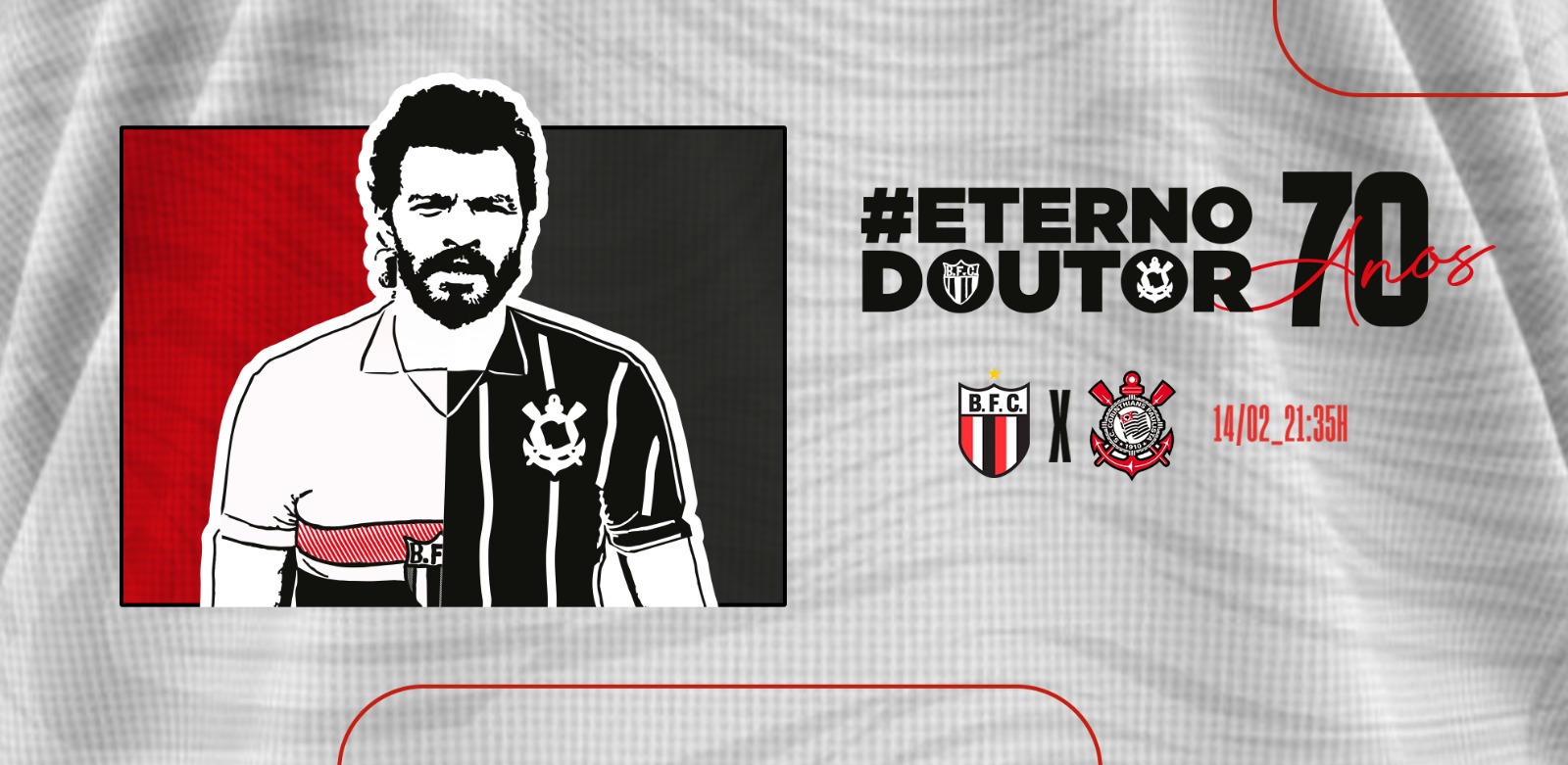 Botafogo e Corinthians preparam ações para comemorar os 70 anos do Dr. Sócrates