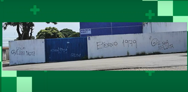 estádio martins pereira em sjc pichado