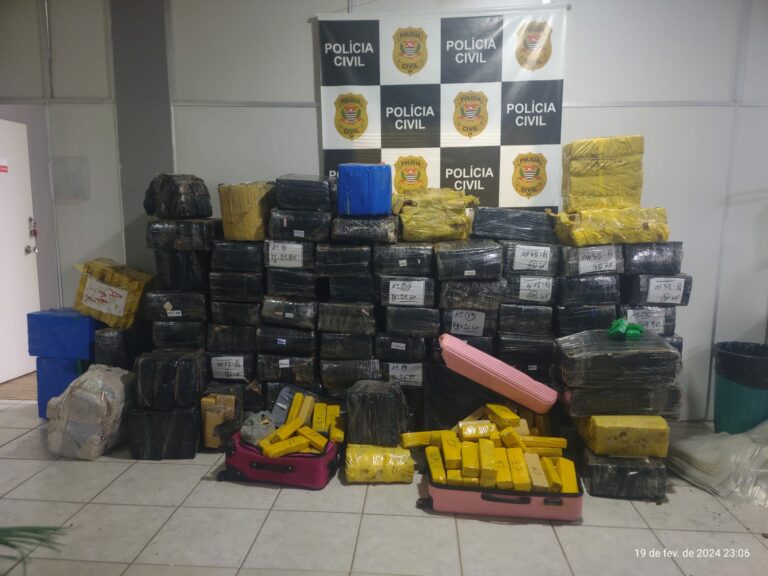 Polícia apreende 2,5 toneladas de droga que tinha Campinas como destino