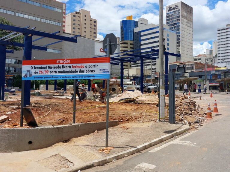 Terminal Mercado obras avançam e linhas migram para o entorno