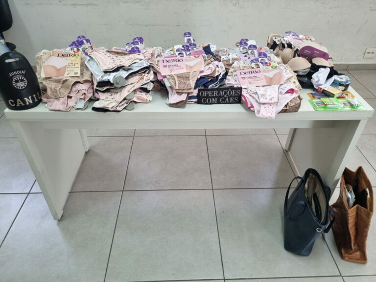 Trio é preso por furto de lingeries em loja de shopping