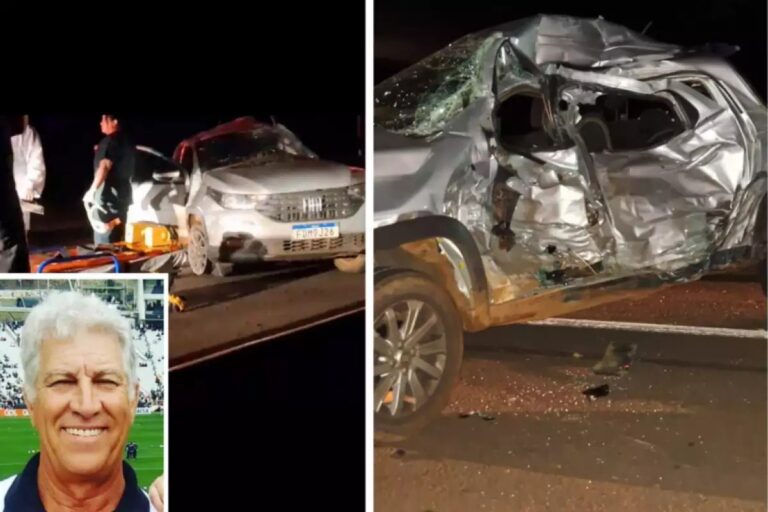 Caminhão colide com caminhonete Fiat Strada e provoca a morte de motorista de 75 anos