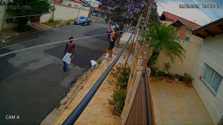 Flagrante foi gravado pelo circuito de segurança de uma casa na Vila Pompéia em Campinas.