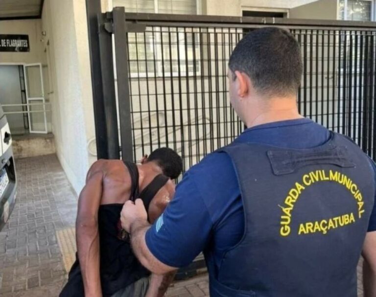 Homem é preso pela Guarda Municipal por tentativa de furto de ferro em supermercado em Araçatuba