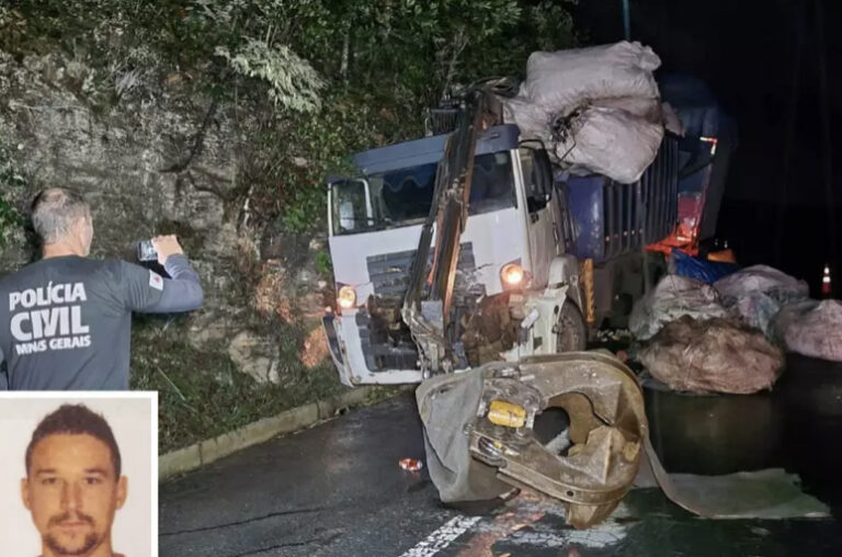 Motorista de 35 anos pula de caminhão sem freio e morre ao ser atropelado pelo próprio veículo 