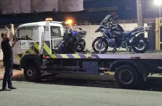 Motociclistas com placas adulteradas tentam fugir mas são detidos por GCM em Santos