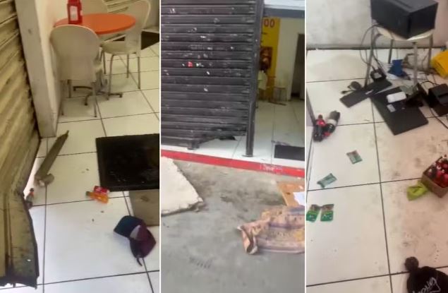 Ladrão ‘formiguinha’ entra rastejando e rouba dinheiro e doces de lanchonete