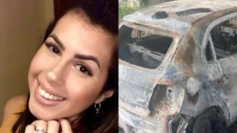 Carro de mulher que desapareceu após deixar filhos com amiga é encontrado carbonizado