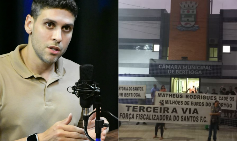Torcedores do Santos pedem respostas ao vereador Matheus Rodrigues em Bertioga