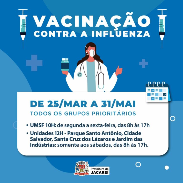 Campanha de Vacinação contra a Influenza em Jacareí