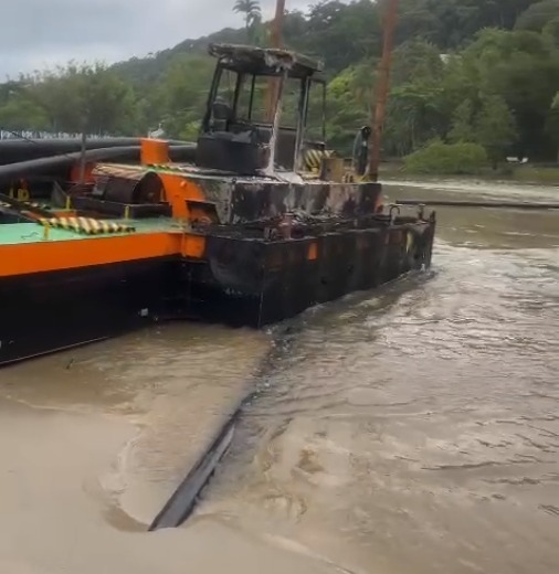Desassoreamento do Rio Sahy é atrasado por vandalismo