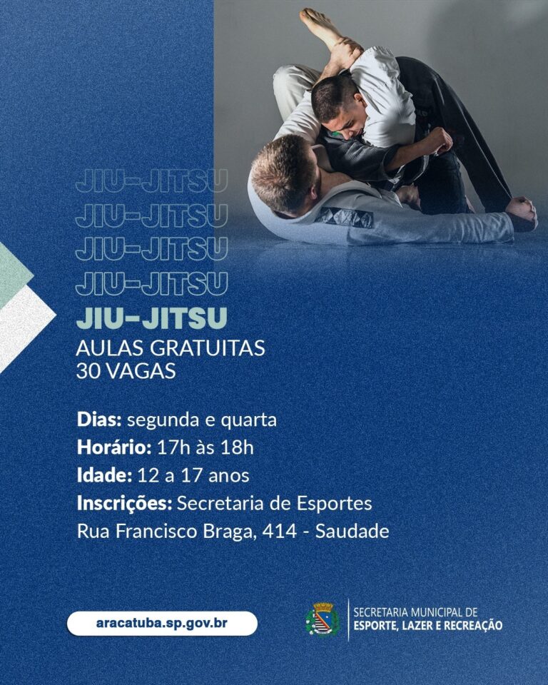 Araçatuba oferece aulas gratuitas de Jiu-Jitsu para adolescentes