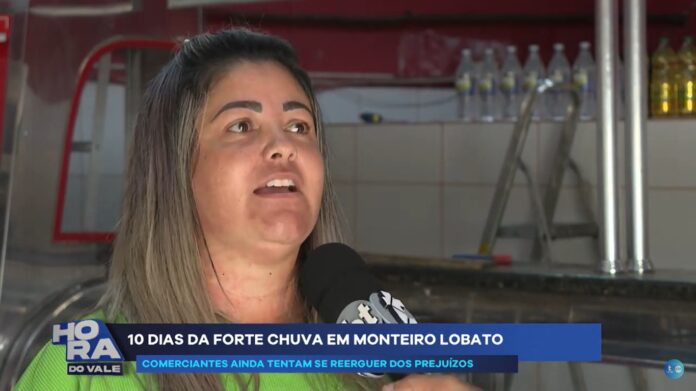 Dona de açougue perde tudo com forte chuva em Monteiro Lobato