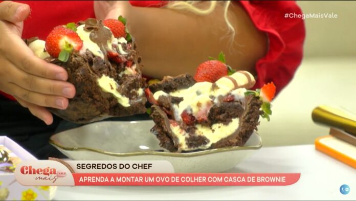Segredos do Chef: aprenda a montar um ovo de colher com casca de brownie