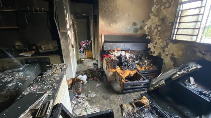 Homem briga com filho e ateia fogo em apartamento no interior de SP