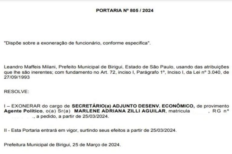 Secretária que tinha contrato de R$ 10 mil por mês com o pronto-socorro é exonerada em Birigui