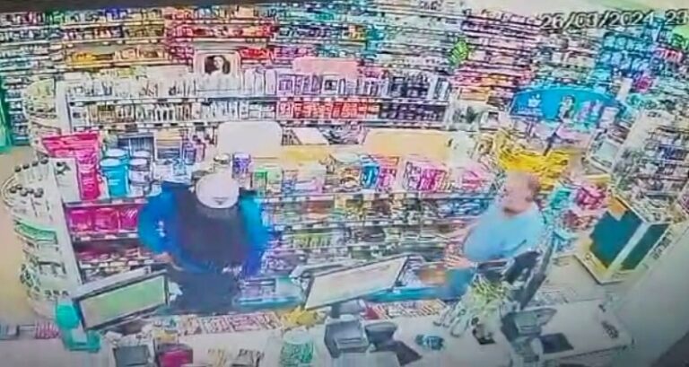 Homem rouba farmácia e aparece baleado em hospital; veja vídeo