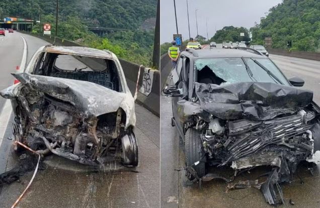 Motorista morre queimado após ficar preso em ferragens do carro