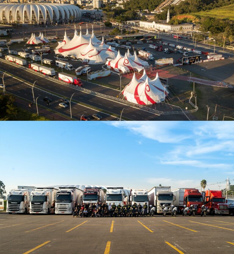 Comboio do Mirage Circus chega a Ribeirão Preto