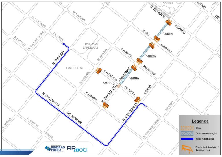 Hoje! Cruzamento da rua Barão do Amazonas com a rua Florêncio de Abreu é interditado