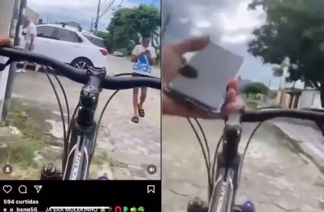 Ladrão rouba celular de criança e posta vídeo ‘zombando’ da vítima; veja