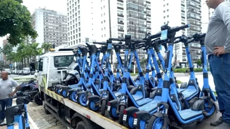 Empresa de patinetes suspende os serviços em Santos