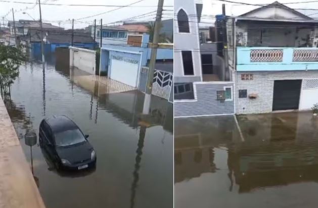 Praia Grande interdita cerca de 200 casas devido às fortes chuvas