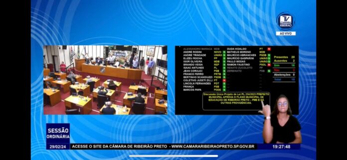 Câmara aprova, por maioria absoluta, o Plano Municipal de Educação de Ribeirão Preto