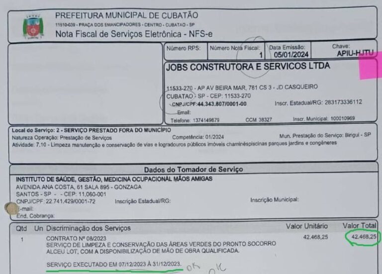 Presidente da Câmara de Birigui denuncia irregularidades em contrato de R$ 42 mil do pronto-socorro